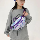 Casual Large Waist Bag For Men High Chest Bag Unisex Zip Belt Bag