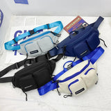 Casual Large Waist Bag For Men High Chest Bag Unisex Zip Belt Bag