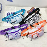 Casual Large Waist Bag For Men High Chest Bag Unisex Zip Belt Bag