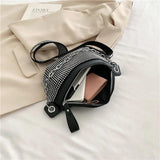 Diamond Leather Waist Belt Bag Ladies Fanny Pack Shoulder Crossbody Chest Bags