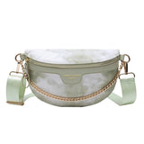 Women Chain Waist Bag PU Leather Fanny Pack