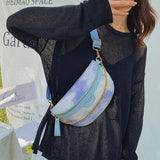 Women Chain Waist Bag PU Leather Fanny Pack