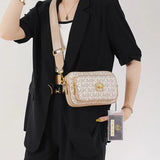 Vintage Printed Shoulder Bag Women'S Chest Bag Pu Leather Bag