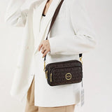 Vintage Printed Shoulder Bag Women'S Chest Bag Pu Leather Bag