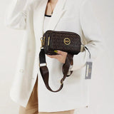 Vintage Printed Shoulder Bag Women'S Chest Bag Pu Leather Bag
