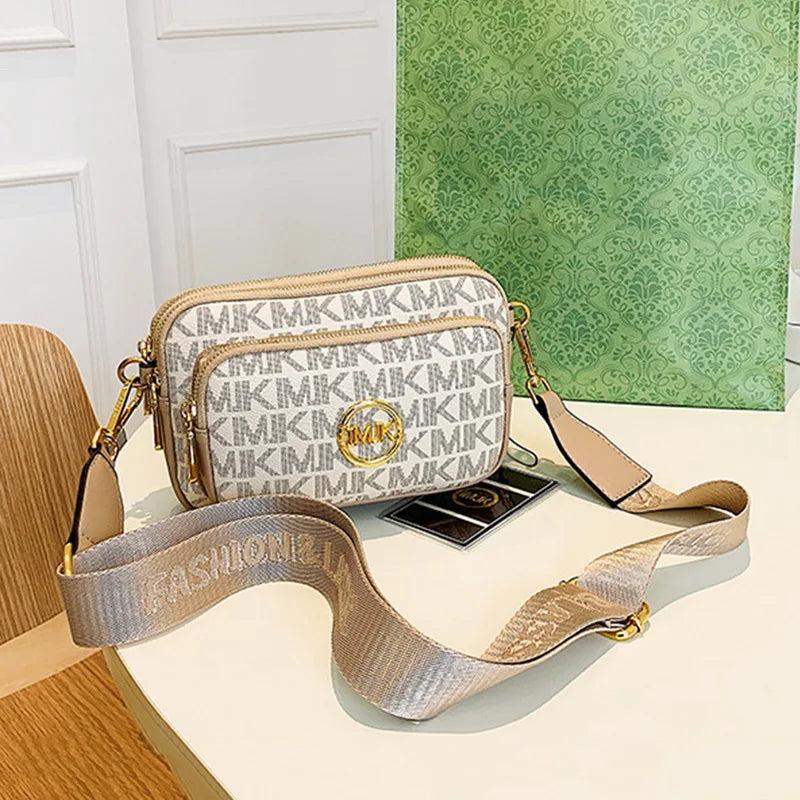 Vintage Printed Shoulder Bag Women'S Chest Bag Pu Leather Bag
