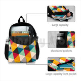 Multicolor Outdoor Hiking Backpack Geometric Pattern