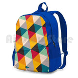 Multicolor Outdoor Hiking Backpack Geometric Pattern