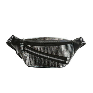 Rhinestones Waist Bag For Women, Belt Bags, Shoulder Chest Bags