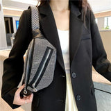Rhinestones Waist Bag For Women, Belt Bags, Shoulder Chest Bags