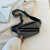 Rhinestones Waist Bag For Women, Belt Bags, Shoulder Chest Bags