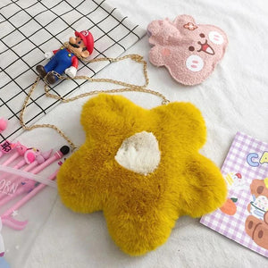 Furry Star Shoulder Bag Chain Winter Crossbody Bag