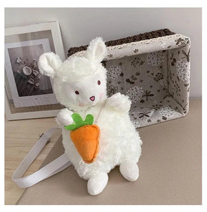 Plush Rabbit Messenger Bag Girls Phone Purse Organizer Crossbody Shoulder Bags