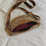 Canvas Saddle Crossbody Bag Chain Women's Fanny Pack