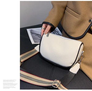 Women's Leather Saddle Crossbody Handbag Vintage Tote Shoulder Bag