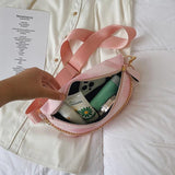 Women Chain Waist Bag PU Leather Fanny Pack Waist Belt Bag for Women