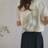 Women Chain Waist Bag PU Leather Fanny Pack Waist Belt Bag for Women