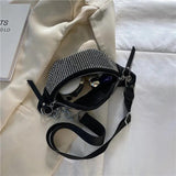 Diamond Leather Female Belt Bag Ladies Fanny pack Hip pack Woman Shoulder Crossb