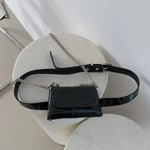 Mini Lipstick Bag with Chain Belt 202 Crossbody Chest Bag