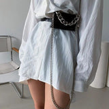 Mini Lipstick Bag with Chain Belt 202 Crossbody Chest Bag