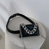 Mini Lipstick Bag with Chain Belt 202 Crossbody Chest Bag