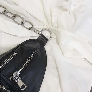 Outdoor Waterproof Waist Bag Chain Chest Bag Ladies Shoulder Messenger Bag