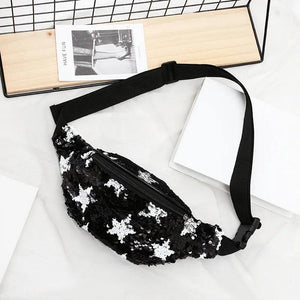 Glitter Sequin Waterproof Waist Bag Female Belt Chest Handbag Unisex Fanny Pack