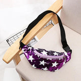 Glitter Sequin Waterproof Waist Bag Female Belt Chest Handbag Unisex Fanny Pack