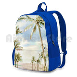 Vintage Hawaiian Beach Backpack Waterproof Ca...