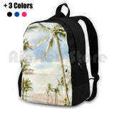 Vintage Hawaiian Beach Backpack Waterproof Ca...