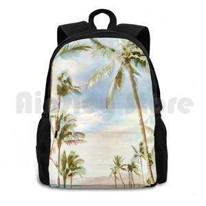Vintage Hawaiian Beach Backpack Waterproof Ca...