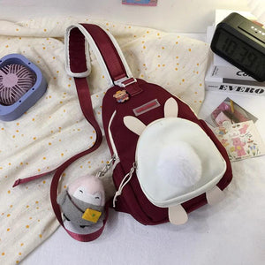 Plush Cartoon Cross Body Bag for Girls