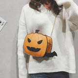 Pumpkin Chain Shoulder Bag Tote Crossbody Messenger Flap