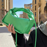 Kpop Women Backpack Wrinkled Clouds Crossbody Bag