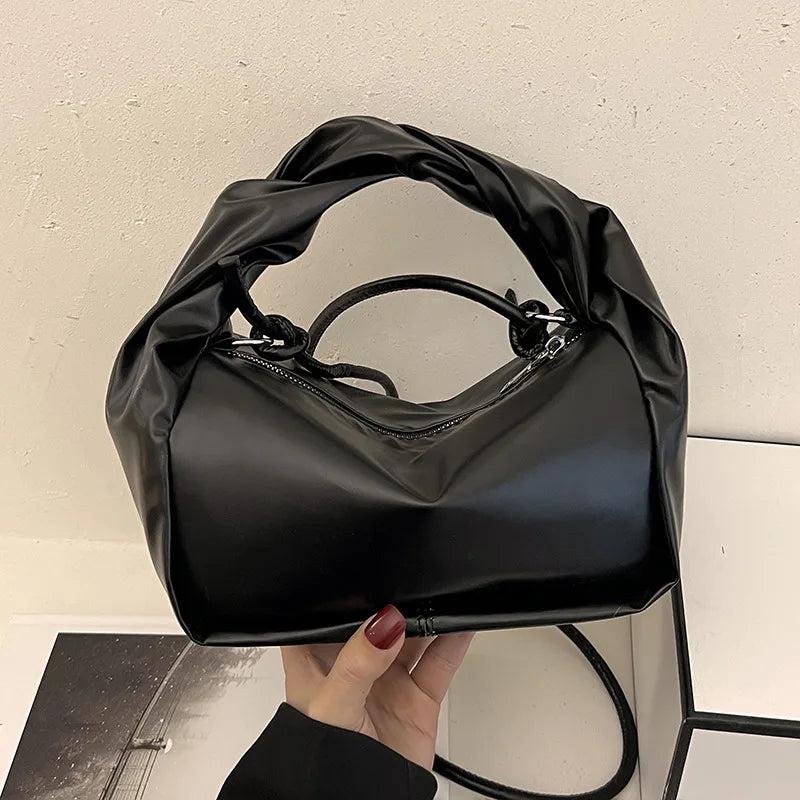 Kpop Women Backpack Wrinkled Clouds Crossbody Bag