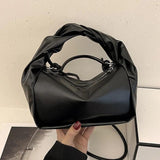 Kpop Women Backpack Wrinkled Clouds Crossbody Bag