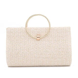 Summer Handbag Metal Handle Tassel Shoulder Bag Chain Crossbody Purse