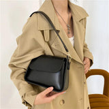 Women's Leather Crossbody Bag Solid PU Shoulder Clutch