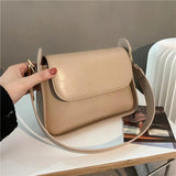 Women's Leather Crossbody Bag Solid PU Shoulder Clutch