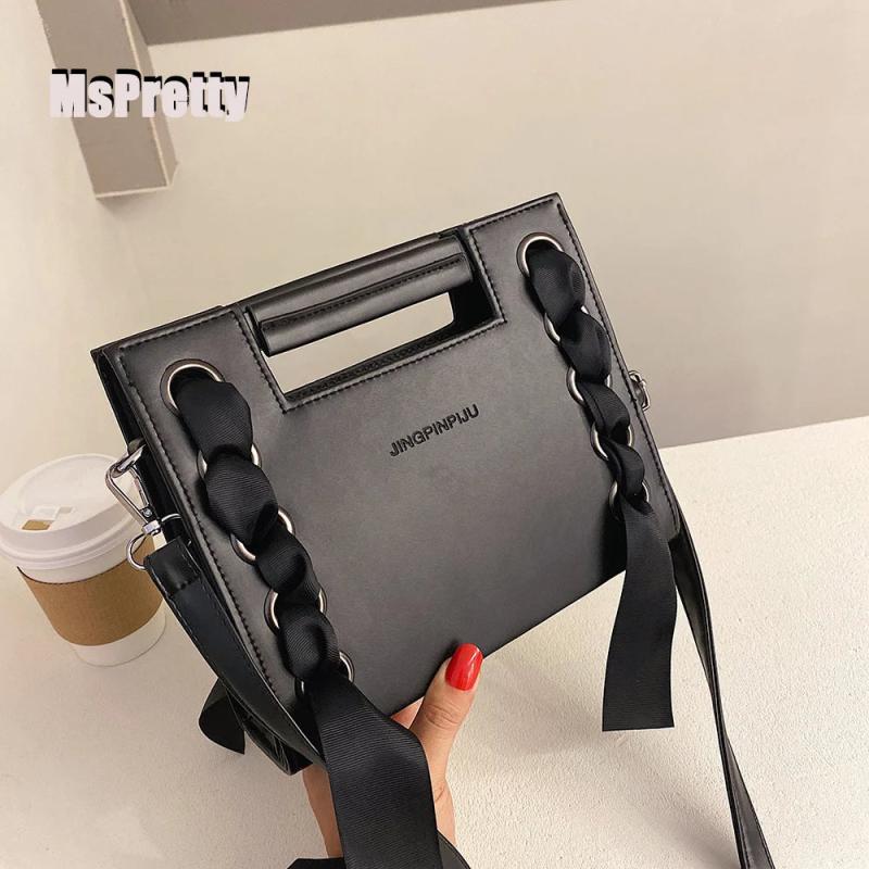 MsPretty Tote Shoulder Chain Bags For Women PU Leather Crossbody Bag