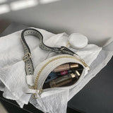 Plaid Leather Waist Bag Crossbody Set Handbag