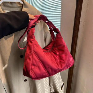 Foufurieux Rhombus Embroidery Underarm Bag Handbags Women Fanny Pack