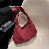 Foufurieux Rhombus Embroidery Underarm Bag Handbags Women Fanny Pack