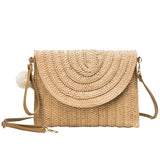 Wool Ball Decorative Shoulder Messenger Bag