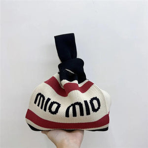 Women's Knitted Handbag Large-capacity All-match Shoulder Bag