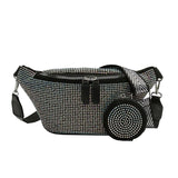 Women's Chest Crossbody Shoulder Bag Rivet Waist Pack Handbag