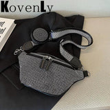 Women's Chest Crossbody Shoulder Bag Rivet Waist Pack Handbag