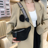 Women's Chest Crossbody Shoulder Bag Rivet Waist Pack Handbag