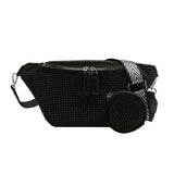 Women's Chest Crossbody Shoulder Bag Rivet Waist Pack Handbag