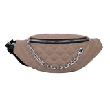 Embroidered Chain Rhombic Lattice Chest Bag Outdoor Sports Messenger Bag